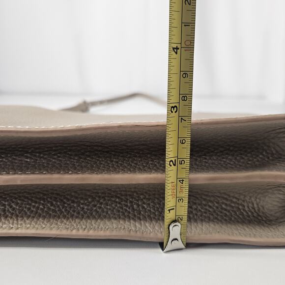 BOTKIER Leather Crossbody Valentina Flap Bag Color Wheat NWOT - Picture 16 of 16